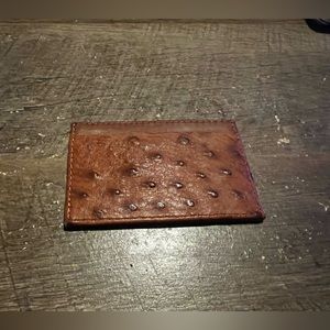 Pecan Ostrich Card Case - Tecovas